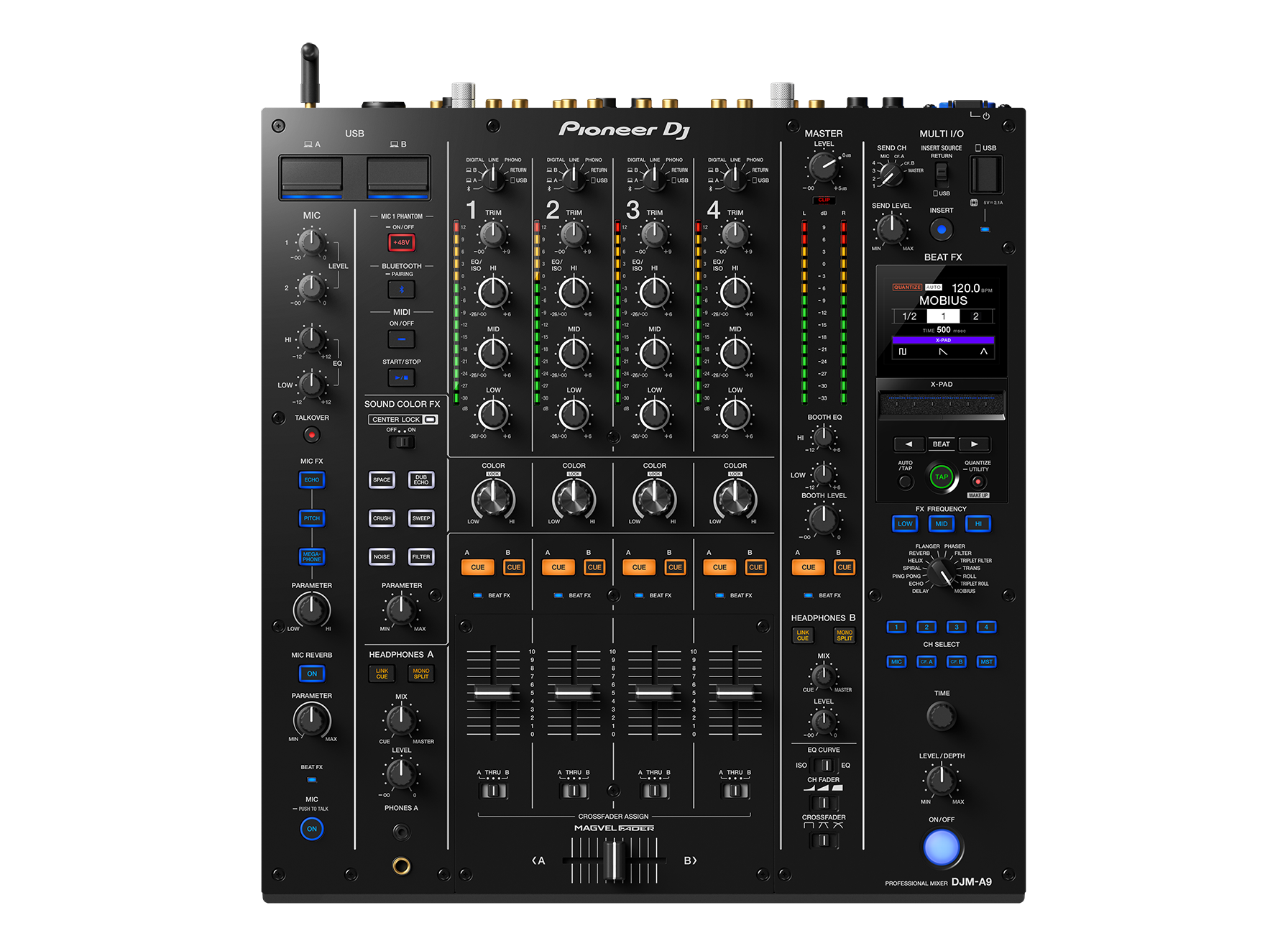 Pioneer DJ DJM-A9 four-channel mixer – manufacturer image