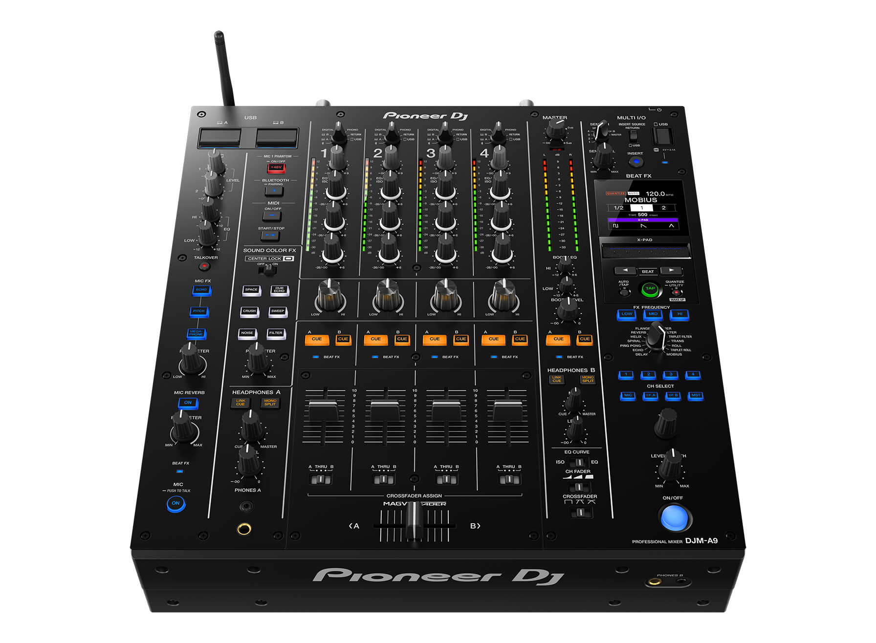 Pioneer DJ DJM-A9 with four channels
