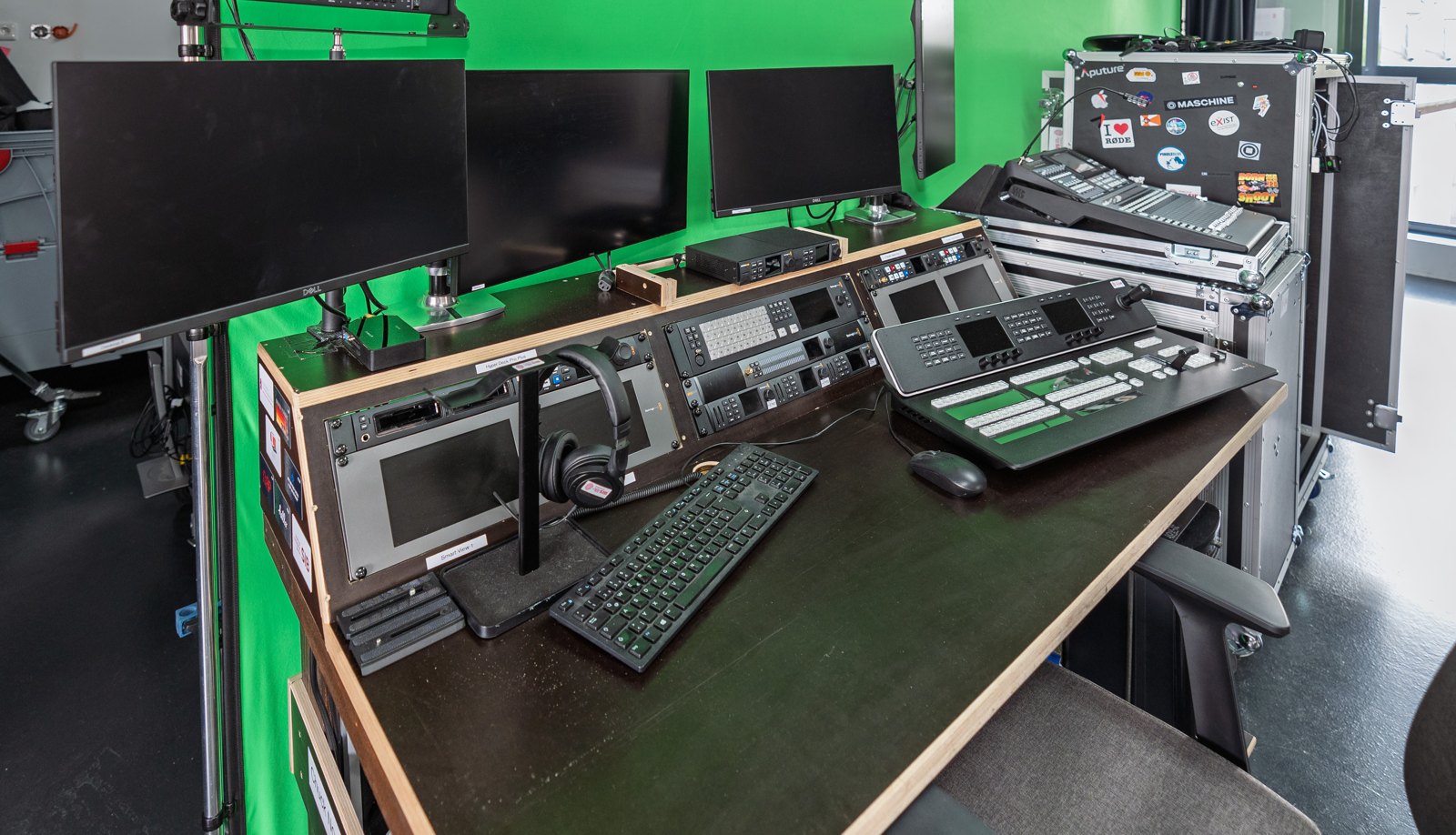 Recording and vision mixing equipment at the Media Lab