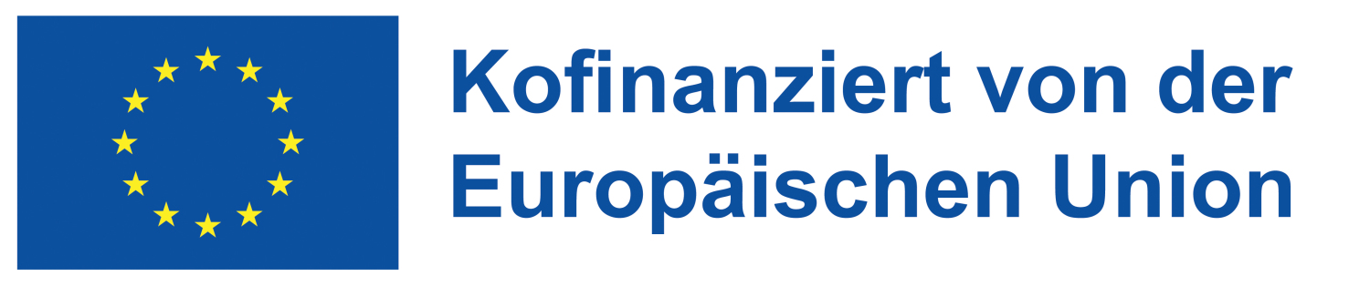 ESF+ Logo Kofinanziert von der Europäischen Union, horizontal